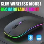 Mouse Bluetooth recarregável sem fio, Retroiluminado LED, Mouse para jogos USB, 1600DPI Mice para computador, PC, laptop, Tablet, 2.4GHz