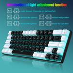 Teclado mecânico para jogos, LED retroiluminado, Interruptor azul, Ergonômico RGB, Quente, Trocável, Jogos, PC, Laptop, Escritório, 68 Chaves