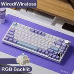 AJAZZ-AK820/AK820Pro Teclado Mecânico para Jogos com Tela TFT, Botão Multifuncional, Com Fio, 2.4GHz, BT Connect, PC