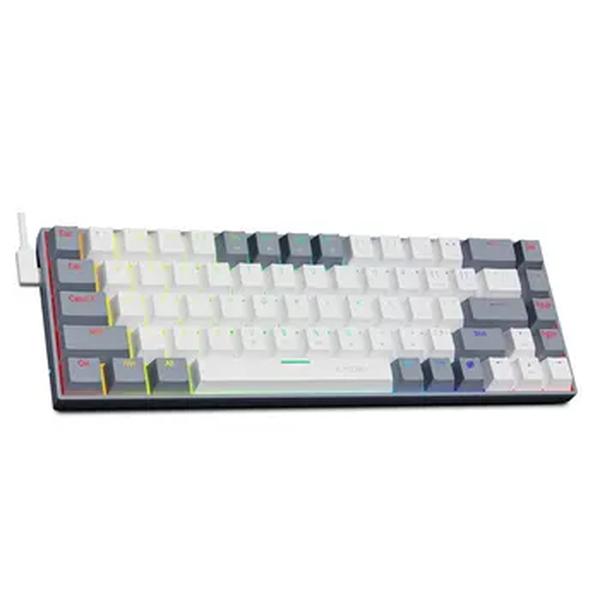 E-YOOO-Mini Slim Wired Teclado Mecânico para Jogos, Interruptor Vermelho, 68 Teclas, Z686 RGB, USB, 60%, Russo, Brasileiro, Português, Computador