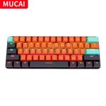 MUCAI-MKA610 USB Mini teclado mecânico para jogos, interruptor vermelho, 61 Key Gamer para computador, PC, laptop, cabo destacável