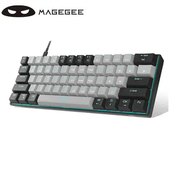 MageGee-Teclado mecânico personalizado com fio, STAR61, Teclado portátil e escritório, 60%