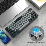 MageGee-Teclado mecânico personalizado com fio, STAR61, Teclado portátil e escritório, 60%