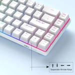 MageGee-Teclado portátil para jogos mecânico, Mini teclado com fio do Office, MK-BOX, LED retroiluminado, Compact 68 Chaves, 60%