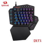 AliExpress Coleção REDRAGON DITI K585 RGB 42 Chave Uma Mão USB Mecânica Gaming Teclado Com Fio Interruptor Azul 42 Teclas Gamer