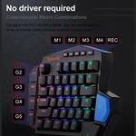 AliExpress Coleção REDRAGON DITI K585 RGB 42 Chave Uma Mão USB Mecânica Gaming Teclado Com Fio Interruptor Azul 42 Teclas Gamer