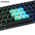 SKYLOONG-GK61 Teclado sem fio mecânico, óptico, Hot Swappable, RGB, Mini Bluetooth, teclados para gamers, jogos, desktop, 60%