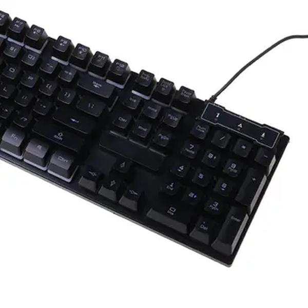 Teclado mecânico com fio usb do gamer do sentimento do teclado 104 do jogo para o computador