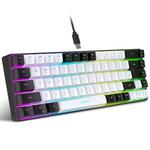 V200 portátil 68 teclas USB teclado para jogos design ergonômico com teclado mecânico retroiluminado RGB fácil usar