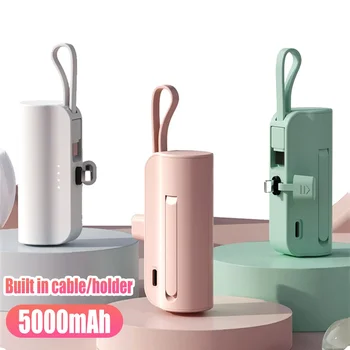 Banco de Potência Portátil Mini Carregador Rápido, Bateria Auxiliar Externa Bonito, Cápsula de Energia para Celular, iPhone, Xiaomi, 10000mAh