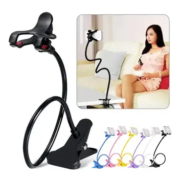 Suporte universal preguiçoso suporte do telefone móvel, portátil flexível cama Desktop suporte, Smartphones mesa Clipe Stand Base de suporte, 360