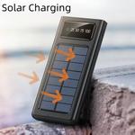 Solar Charging Power Bank, 50000mAh, capacidade ultra-grande, vem com quatro fios, adequado para Samsung, Apple, Huawei