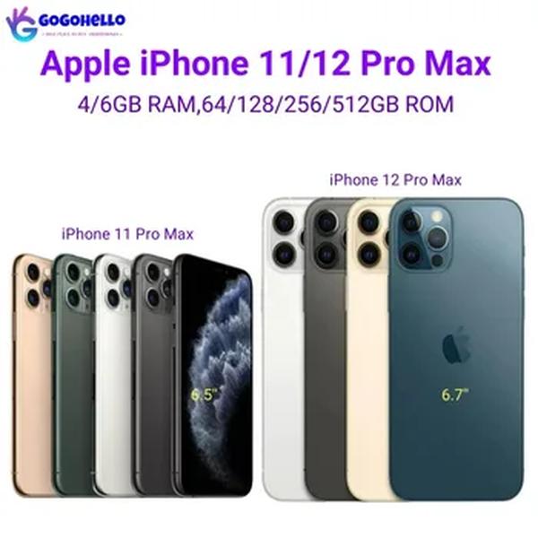 IPhone 11 Pro Max, iPhone 12 Pro Max, 4 GB, 6 GB RAM, 64 GB, 128 GB, 256 GB, 512GB ROM, iOS 13, OLED, Face ID, NFC, 98% Novo