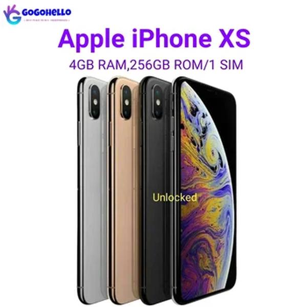 Original iPhone XS Face ID NFC celular, 98% novo desbloqueado, 4GB de RAM, 256GB ROM, 5,8 ", Chip A12 Bionic, IOS12 iPhone XS, 2658mAh