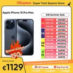 Apple-iPhone 15 Pro Max, 8GB RAM, 256GB ROM, Chip A17 Pro Bionic, 6,7 ", Super Retina 120Hz, Ecrã XDR, NFC, Versão CN