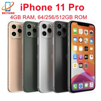 Apple-iPhone 11 Pro 11 Pro, 64GB, 256GB ROM, Original, Super Retina, OLED, A13, IOS, Face ID, Genuíno, Desbloqueado, 4G LTE