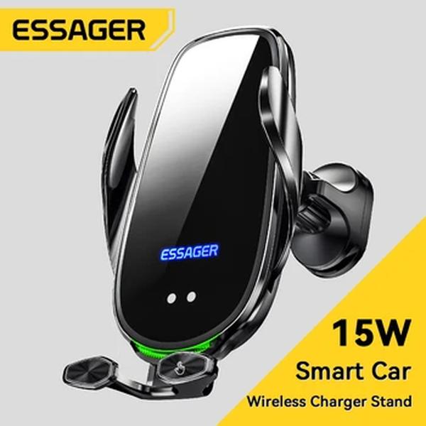 Essager qi 15w carregador sem fio suporte do telefone do carro no respiradouro de ar do carro montagem para o iphone 14 13 12 x pro max xiaomi huawei carregamento rápido