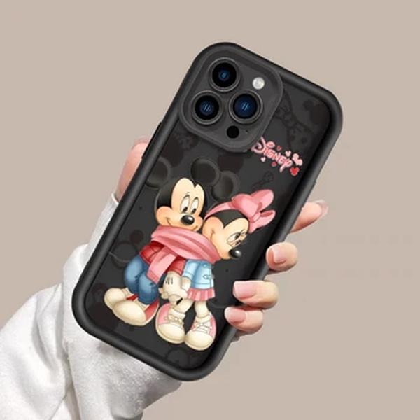 Capa engraçada de Mickey Minnie para Apple, Escada Macia, iPhone 15, 14, 13, 12, 11, Mini, XS, XR, X, 8, 7 Pro Max, Plus