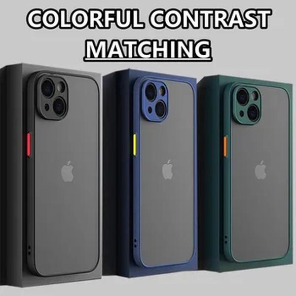 Capa de telefone fosco à prova de choque, estojo de luxo para iPhone 13, 12, 11, 14 Pro Max, Mini, X, XS Max, XR, 15, 7, 8 Plus, SE