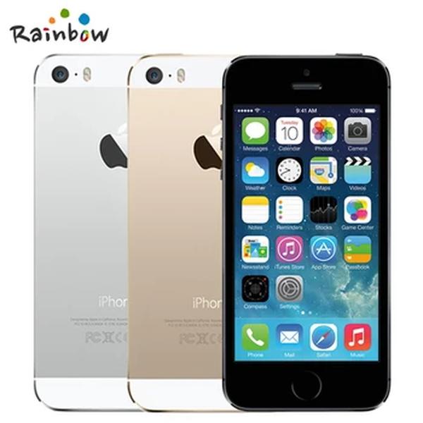 Apple-iPhone desbloqueado 5S, 16GB, 32GB ROM, câmera de 8MP, 1136x640 Pixel, WiFi, GPS, celular Bluetooth, multilíngue, original