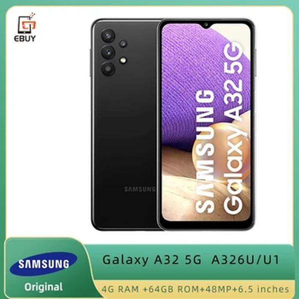 Samsung-Galaxy A32 5G Celular, A326U, U1, Celular, Único SIM, 6,5 ", NFC, 4GB RAM, 64GB ROM, 48MP, Octa Core, Original