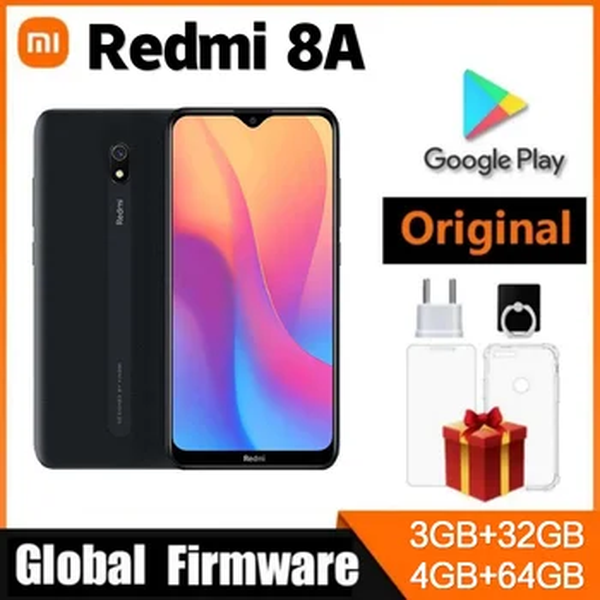 Xiaomi-Redmi 8A Smartphone, Bateria do Telefone Móvel, 4GB, 64GB, 5000mAh, Snapdargon 439, Câmera 12MP, 4G, Original