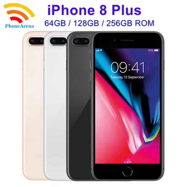 IPhone 8 e 8 Plus desbloqueado, 4.7 "e 5.5", Retina IPS, LCD, 4G, Impressão digital, True Tone, 64 GB, 128 GB, 256GB, Original