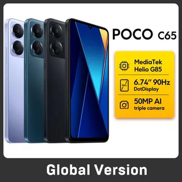 POCO-C65 Smartphone Versão Global, 8GB, 256GB, MediaTek Helio G85, 6,74 ", Tela 90Hz, Câmera tripla de 50MP, 5000mAh, NFC