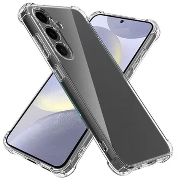 Capa de silicone transparente à prova de choque para Samsung, tampa traseira do pára-choque, capa TPU macia, Galaxy S24 Ultra, S23 FE, S22 Plus, A05, A15, A25, A35, A55