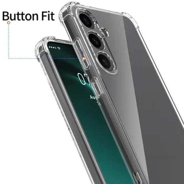 Capa de silicone transparente à prova de choque para Samsung, tampa traseira do pára-choque, capa TPU macia, Galaxy S24 Ultra, S23 FE, S22 Plus, A05, A15, A25, A35, A55