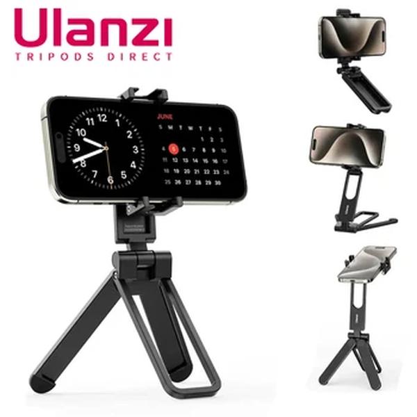 Ulanzi-MA26 Telefone Móvel Desktop Mini Phone Stand, Suporte Ajustável, Tripé Selfie Stick, Suporte de Smartphone, iPhone, Samsung