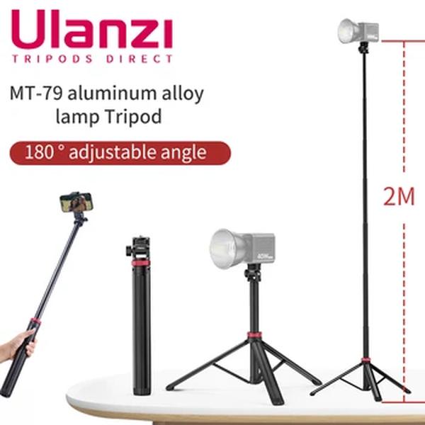 Ulanzi-MT-79 Suporte para câmera e telefone, luz da câmera de ação, 2m com 1/4 parafuso, suporte universal de vídeo