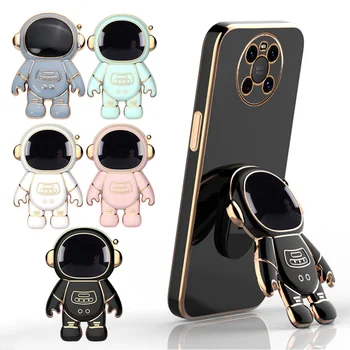 Universal Desk Phone Holder Stand Plating Astronauta Cartoon Phone Bracket Portátil Móvel Back Case Bonito Oculto Kickstand Bumper