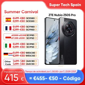 ZTE-Nubia Z50S Pro Celular, Smartphone 5G, Snapdragon 8 Gen 2, 6,78 ", Tela AMOLED 120Hz, Carregamento Rápido 80W, Câmera de 50MP