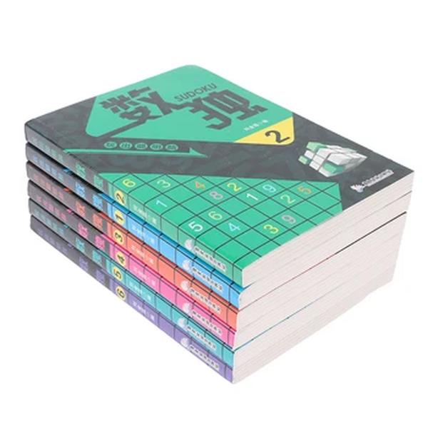 Sudoku Pensando Livro de Jogos para Crianças, Livro de Bolso Inteligente, Cérebro e Colocação Numérica, Jogo Novo e Quente, 6 Livros por Conjunto