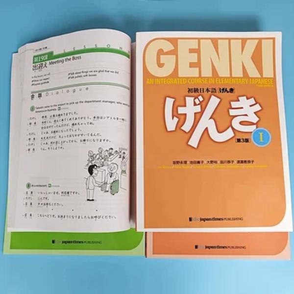 Genki Original 3rd Edition Textbook, Aprendendo Japonês Textbook, Um Curso Integrado em Japonês Elementar e Inglês Livro