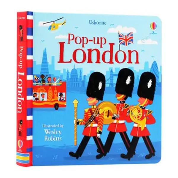 Educational Picture Books for Kids, Usborne Pop Up, Inglês, 3D, Papelão, Flap, Montessori, Educational Toy for Baby, Londres