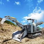 Big Slope Crawler Mucking Loader, Slag Raking Machine, Mineração Túnel Dig Slag Machine, Máquina Mucking subterrânea