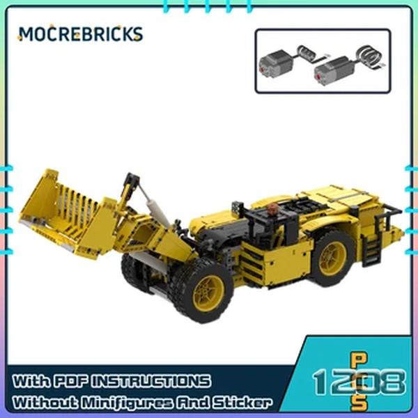 Mining Underground Loader Model Building Blocks, Urban Engineering Vehicle Collection Series, Expert Brinquedos Educativos para Crianças