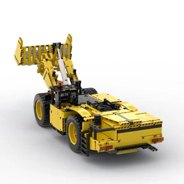 Mining Underground Loader Model Building Blocks, Urban Engineering Vehicle Collection Series, Expert Brinquedos Educativos para Crianças