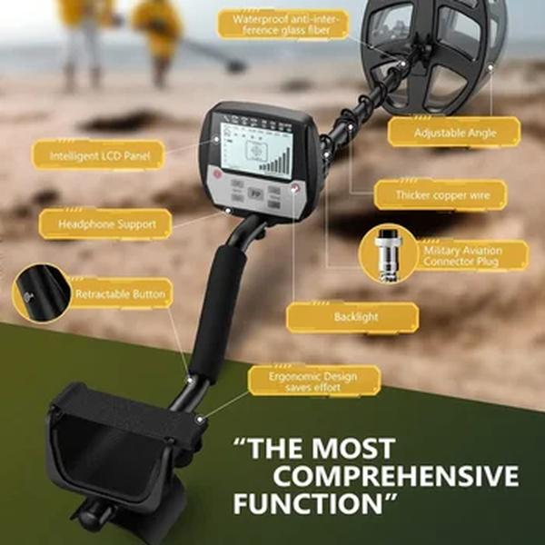 Detector de metais subterrâneo profissional, painel impermeável, exposição do LCD, elevada precisão, mineração, moeda, tesouro, caça