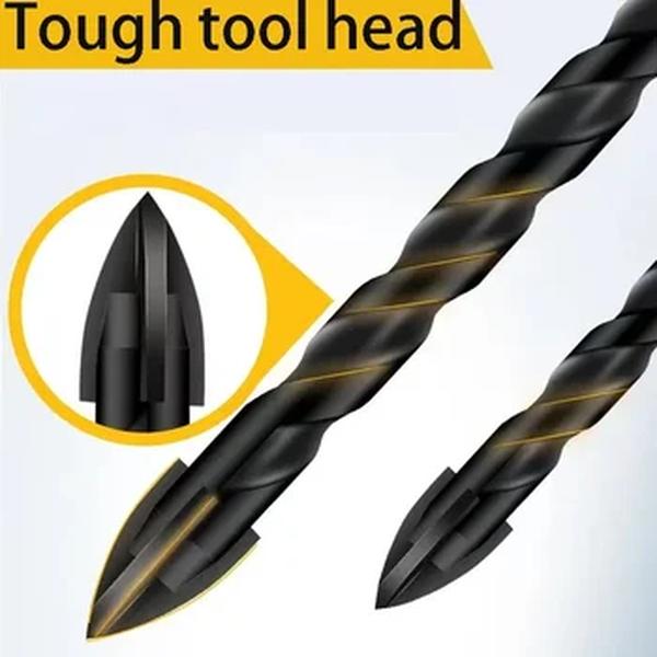 Cruz Hex Tile Drill Bit Set, Vidro de concreto da telha cerâmica, Hard Alloy Triangle, Drilling Bit, abridor de furos profissional, 5mm, 6mm, 8mm, 10Pcs