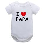 Bebê Meninos Meninas Romper Algodão Manga Curta Carta Impressão Eu Amo Mom & Dad Macacão Roupas Infantis Recém-nascidos Traje Roupas Do Bebê