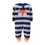 Animal bonito Micro Polar Fleece macacão de bebê, Pés, Quente, Pijamas infantis, Pijamas infantis, 0/3-12M, Outono, Inverno, 2023