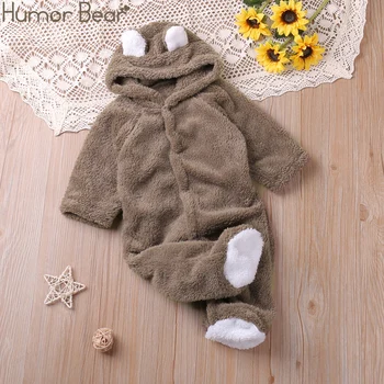 Humor Bear-macacão de manga comprida para bebês meninos e meninas, macacões infantis, macacão infantil, desenho animado, roupas de inverno, outono