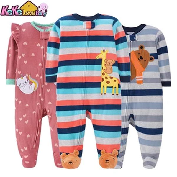 Macacão com zíper para recém-nascidos, roupa de bebê pijama quente macacão animal, roupas de menino e menina, 0 -12 M, outono e inverno