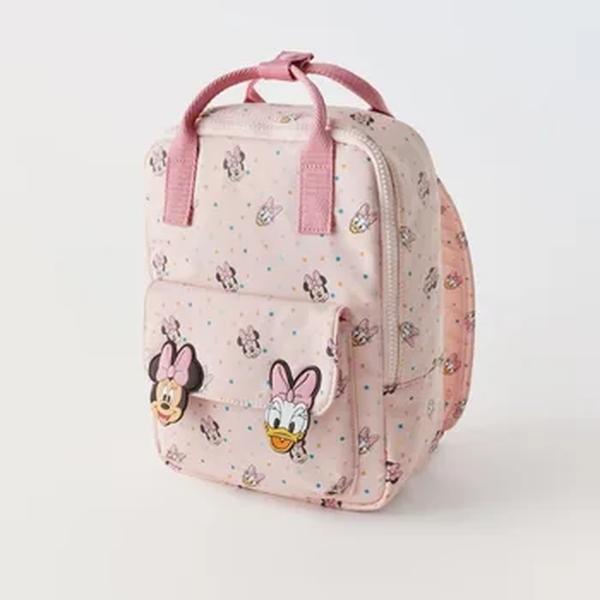 Disney Minnie mochila dos desenhos animados, mini bolsa escolar infantil, bolsa de ombro fofa para meninos e meninas, nova, 2024