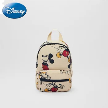 Mochila infantil padrão mickey mouse disney, bolsa de escola elegante, estampa bonito mickey, leve, nova