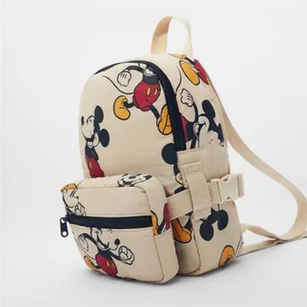 Mochila infantil padrão mickey mouse disney, bolsa de escola elegante, estampa bonito mickey, leve, nova