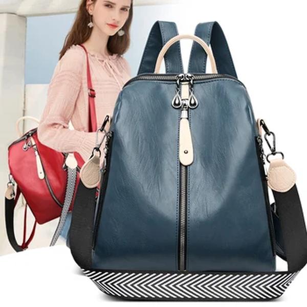 Moda Mochila Feminina Couro Macio Mochila Mulheres Bolsa de Ombro Senhoras Viagem Back Pack Grande Capacidade Dayback Bookbag para a Menina